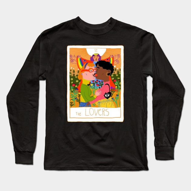 Lovers Tarot Long Sleeve T-Shirt by ezrawsmith